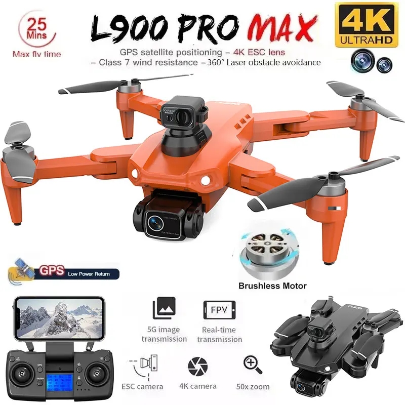 Drone Ae Rc - L900 Pro MAX GPS โดรน 4K