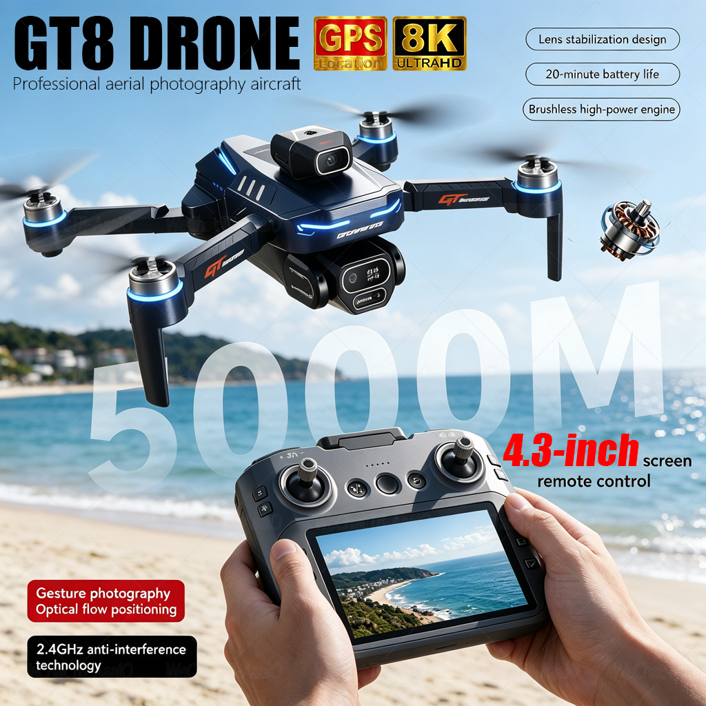 โดรน NEW GT8 HD RC 4K ระดับมือ - Drone Ae Rc บทวิจารณ์และราคา